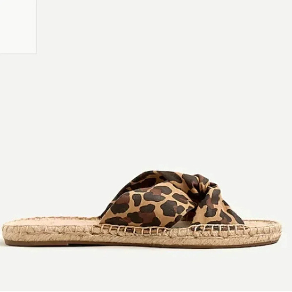 J. Crew Twisted-Knot Espadrille Sandals in Leopard - Picture 3 of 7